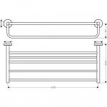 Полка для полотенец Hansgrohe Logis 41720000 Полка для полотенец Hansgrohe Logis 41720000